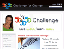 Tablet Screenshot of 50-50-50challenge.com